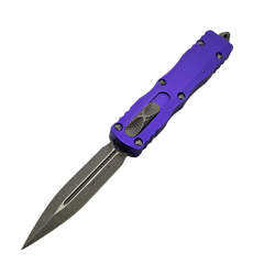 Nóż automatyczny OTF Microtech Dirac D/E Purple Aluminium, Apocalyptic M390 by Tony Marfione (225-10APPU)