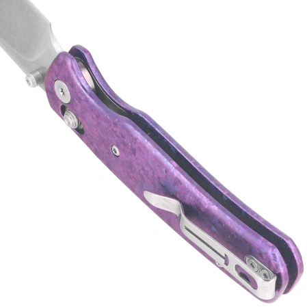 Nóż składany Bestechman Cicada's Wing Purple Crystallized Titanium, Satin Magnacut (BMK06O)