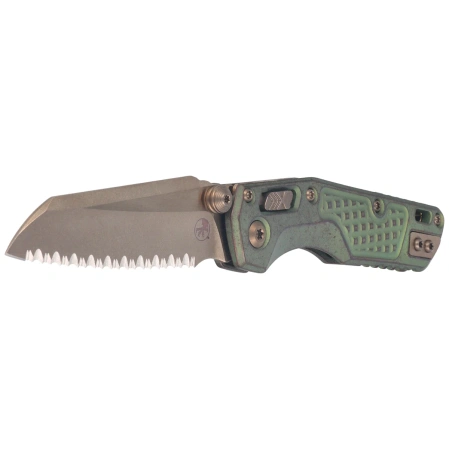 Nóż składany Microtech MSI Mini S/E Antique Green Frag Titanium, Bronze Stonewashed M390MK by Tony Marfione (210M-15FRMS2)