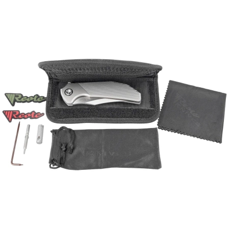 Reate Knife Tiger Diamond Texture Titanium, Belt Satin M390 by Alvin Lee (TG TDP.SAT)