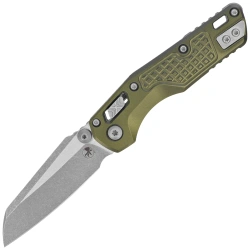 Microtech MSI Mini S/E Knife Frag OD Green Aluminum, Apocalyptic M390MK by Tony Marfione (210M-10APFROD)