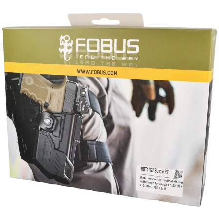 Fobus Rotating Paddle Holster, Glock 17, 22, 31 + Flashlights and Laser Guard (RBT17G2 Bundle RT)
