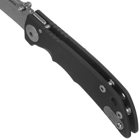 Blades Harsey Folder 3.25 Black PVD Titanium, Gray HW, Stonewashed MagnaCut by William W. Harsey Jr. (SF10SWPVD)