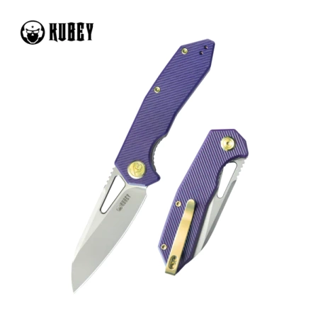 Nóż składany Kubey Vagrant Purple G10, Sandblasted M390 by Maksim Tkachuk (KB291S)