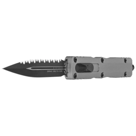Nóż automatyczny OTF Microtech Dirac Delta D/E Natural Clear Aluminium, Black F/S M390 by Tony Marfione (227-3NC)