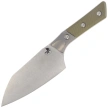 Nóż kuchenny Microtech Santoku 6'' Titanium Bolster/OD Green G10, Stonewashed M390MK (3200B-10OD)
