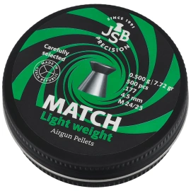 JSB Match Light Weight Pellets 4.50 mm, 0.500 g, 500 pcs  (000055-500)