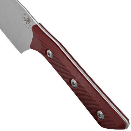 Microtech Santoku 6'' Kitchen Knife Merlot G10, Stonewashed MK390 (3200-10MR)