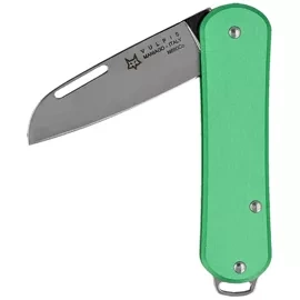 Fox Vulpis OD Green Aluminium, Polished N690Co Pocket Knife (FX-VP108 OD)