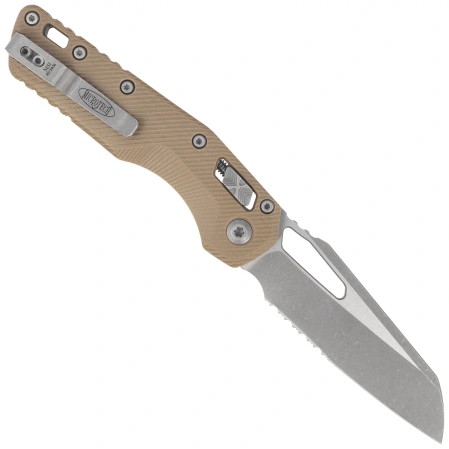 Nóż składany Microtech MSI S/E Tan Fluted G10, Apocalyptic P/S M390MK by Tony Marfione (210-11APFLGTTA)