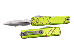 Nóż automatyczny OTF Microtech UTX-85 Gen IV D/E Zombie Aluminium, Stonewashed P/S M390MK by Tony Marfione (12324-11Z)