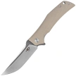 Bestech Scimitar Beige G10, Gray/Satin D2 Knife (BG05C-2)