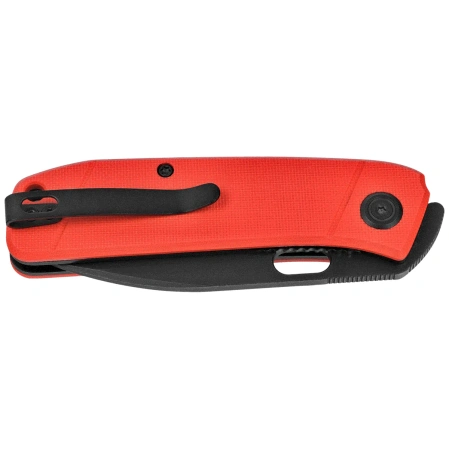 Kubey Hyde Knife Red G10, Blackwashed 14C28N by Colin Maisonpierre (KU2104F)