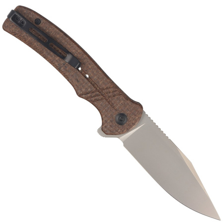 CIVIVI Knife Cogent Brown Micarta, Silver Bead Blasted 14C28N (C20038D-6)