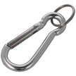 FOX 7 Aluminium Spring Clip Hook Carabiner, Silver