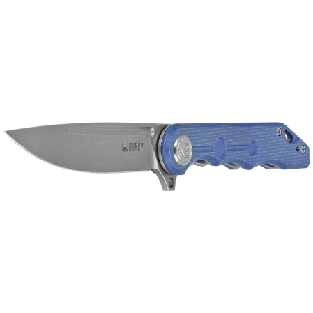 Kubey Knife Mizo Blue Micarta, Bead Blasted AUS-10 by Tiguass (KU312O)