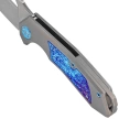 Nóż składany Kubey KB Coeus Gray Titanium / Timascus, Beadblasted CPM S35VN (KB286A)