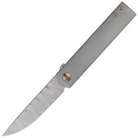 FOX Knife Chnops Sandblasted Titanium, Damasteel DS93X Gysinge by Riccardo Gobbato (FX-543 DBB)
