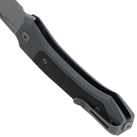 Nóż składany LionSteel Twain Blue Titanium/Carbon Fiber, Satin MagnaCut by Gianni Pauletta (TW BL CF)