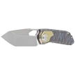 Nóż składany Remette RT-Peregrine Falcon Tiger Stripe/Gold Titanium, Hand Grinding Pearlescent M390 (RTT1-C)