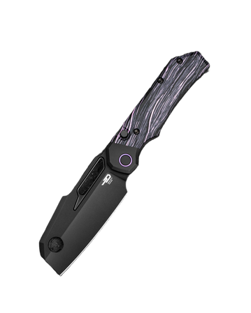 Nóż składany Bestech Nyrrdreki Black Titanium/Black-Purple G10, Black PVD M390 by Fabian Hobbelen (BT2607B)