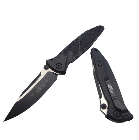 Nóż składany Microtech Socom Elite S/E-M Tactical Black Aluminum, Black M390MK by Tony Marfione (160-1T)