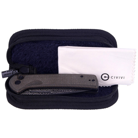 Civivi Knife Conspirator Dark Green Micarta, Damascus (C21006-DS1)