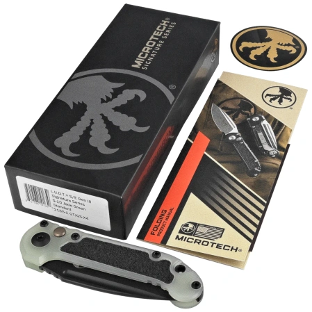 Nóż automatyczny Microtech LUDT Gen III S/E Signature Jade Green G10, Black M390MK by Tony Marfione (1135-1GTJGS-X4)