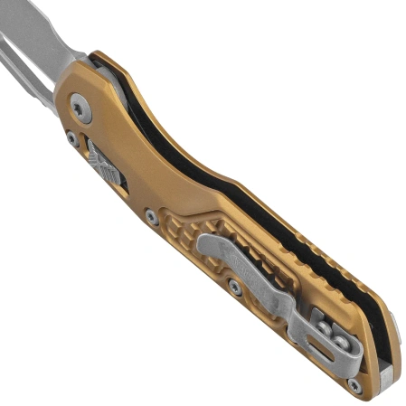 Microtech MSI S/E Knife Tan Frag Aluminum, Apocalyptic M390MK by Tony Marfione (210-10APFRTA)