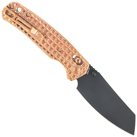 Bestechman Cicada's Wing Knife Bronze Frag Stainless Steel, Black PVD 10Cr15MoV (BMK06-S-4)