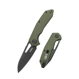 Nóż składany Kubey Vagrant Green G10, Blackwashed 14C28N by Maksim Tkachuk (KU291T)