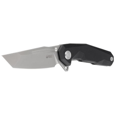 Kubey Carve Knife Black G10, Bead Blasted AUS-10 (KB237G)