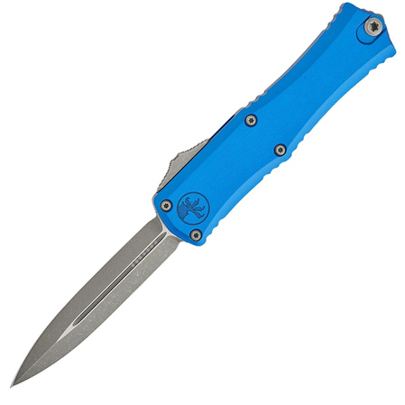Nóż automatyczny OTF Microtech Hera II Mini D/E Blue Aluminium, Apocalyptic M390MK by Tony Marfione (1702M-10APBL)