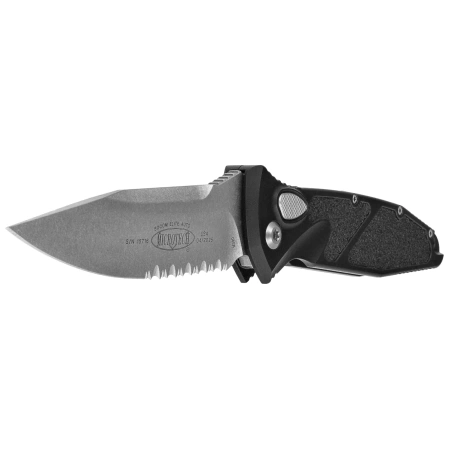 Microtech Socom Elite Auto S/E Automatic Knife Black Aluminum, Stonewashed P/S M390 by Tony Marfione (160A-11)