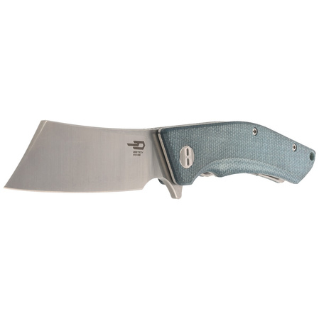 Nóż składany Bestech Cubis Blue Micarta, Stonewashed/Satin D2 (BG42C)