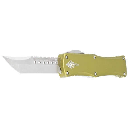 Nóż automatyczny OTF Microtech Hera Hellhound T/E Signature OD Green Aluminum, Stonewashed M390 by Tony and Sean Marfione