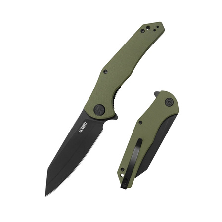 Nóż składany Kubey Flash Green G10, Blackwashed San Mai M2 (KU158L)