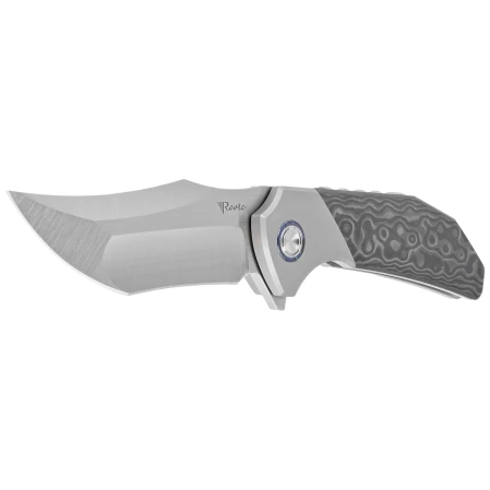 Nóż składany Reate Tiger Bead Blast Titanium/Fat Carbon Black Camo, Belt Satin M390 by Alvin Lee (TG TBB.SAT)