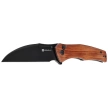 Sencut Watauga Cuibourtia Wood, Black Stonewashed D2 knife (S21011-4)