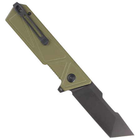 Kubey Knife Avenger Outdoor Green G10, Blackwashed D2 (KU104F)