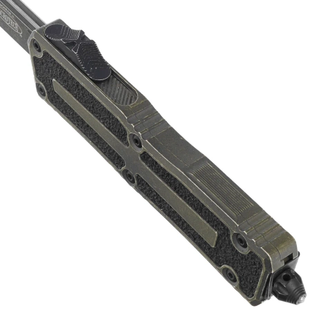 Microtech Scarab II Gen III S/E OTF Knife Weathered Grenade Green Aluminum, Weathered Grenade Green M390MK by Tony Marfione (1278-1WGG)