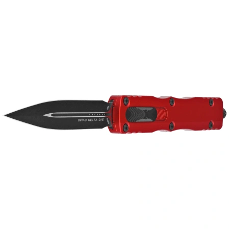 Microtech Dirac Delta D/E OTF Knife Red Aluminum, Black M390 by Tony Marfione (227-1RD)