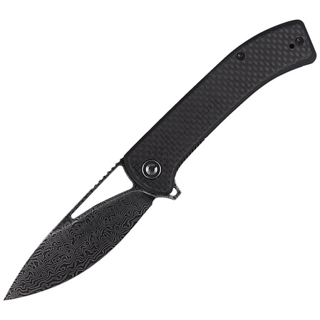 Nóż składany CIVIVI Riffle Twill Carbon Fiber / Black G10, Black Damascus (C2024DS-1)