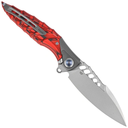 Nóż składany Rike Knife Thor 7 Titanium / Red-Black G10, Satin 154CM (RK-THOR7-BR)