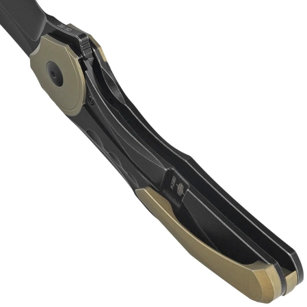 Bestech Excentric Knife Black Titanium, Black Stonewashed M390 by Kombou and TNT Knives (BT2412B)