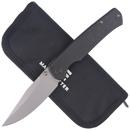 WE Knife Evoke Black Titanium, Silver Bead Blasted CPM 20CV by Ray Laconico (WE21046-1)