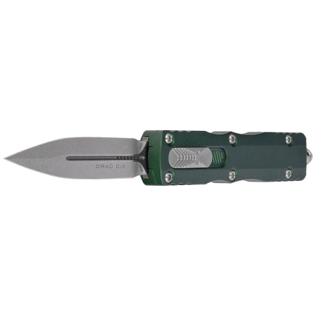 Nóż automatyczny OTF Microtech Dirac D/E Emerald Green Aluminium, Stonewashed by Tony Marfione (225-10EG)