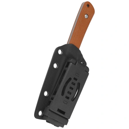 Kubey Knife Thorn Brown Micarta, Beadblasted 14C28N by Scott Halpern (KU413E)