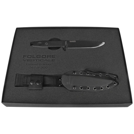 Extrema Ratio Folgore Verticale LE No 47/300 Knife Black Forprene, Black M390 (04.1000.0202/M3/BLK/BLK)