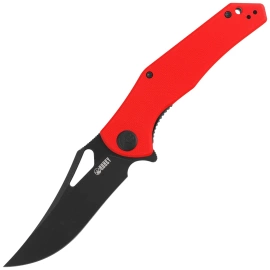 Nóż składany Kubey Phemius Red G10, Black Stonewashed 14C28N (KU149F)